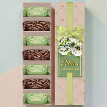 "9 мая"набор двуслойных конфет мармелад+суфле в горьком шоколаде  (вишня+ваниль,  виноград+ваниль)