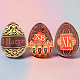 Пасхальный набор 3 яйца молочный шоколад (красно-желтый орнамент)
