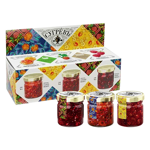 Новогодний набор: драже, орехи, цукаты, чайный набор, варенье 565г