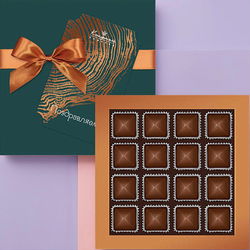 Набор шоколадных конфет ассорти (зеленый)