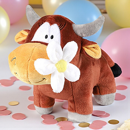 Мягкая игрушка бычок "Ромашка"