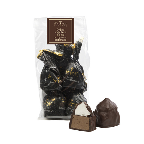 Кофейное суфле и безе двуслойные конфеты в шоколаде