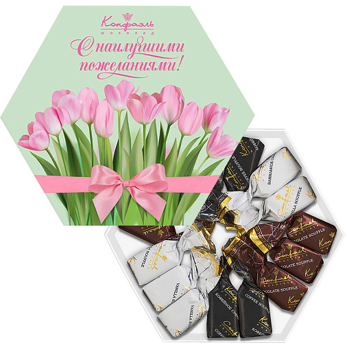 "С наилучшими пожеланиями" набор суфле ванильного, кофейного и шоколадного