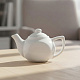 Набор белых фарфоровых чайников (2шт.)