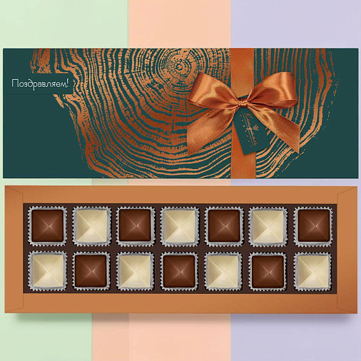 Набор шоколадных конфет ассорти (зеленый)