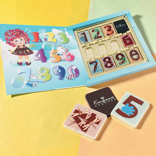 "Арифметика" набор шоколада белого и горького