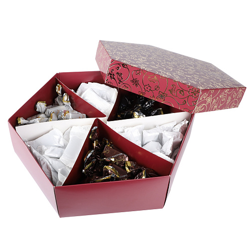 Грильяж и суфле в шоколаде Конфаэль бордовый 1200г