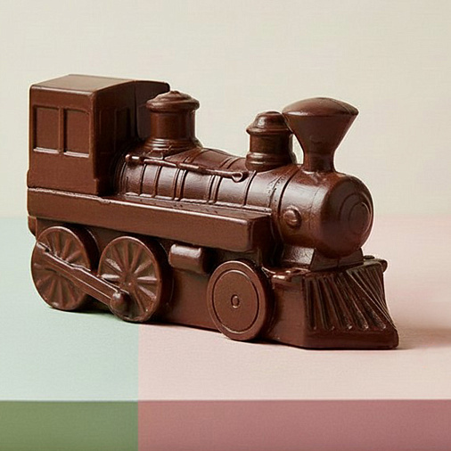 "Паровозик" скульптура молочный шоколад