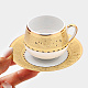 Кофейный набор на 2 персоны (золото на белом)