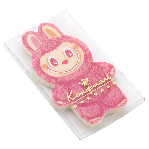 "Лабубушка" шоколад белый 18г (розовый декор)