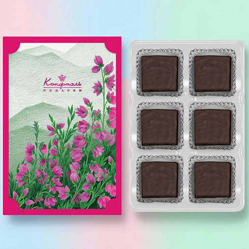 Набор клубничного суфле в горьком шоколаде