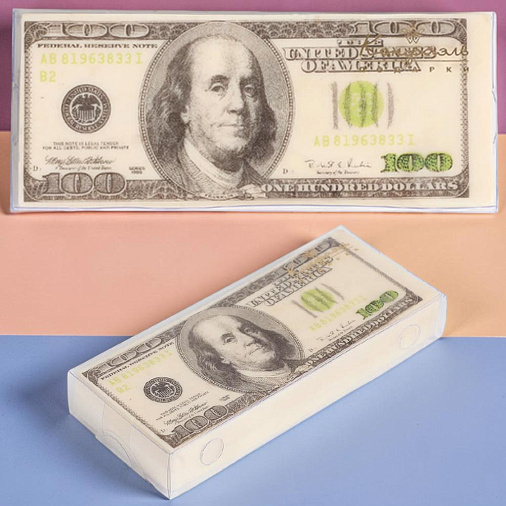 "100$" белый шоколад фигурный