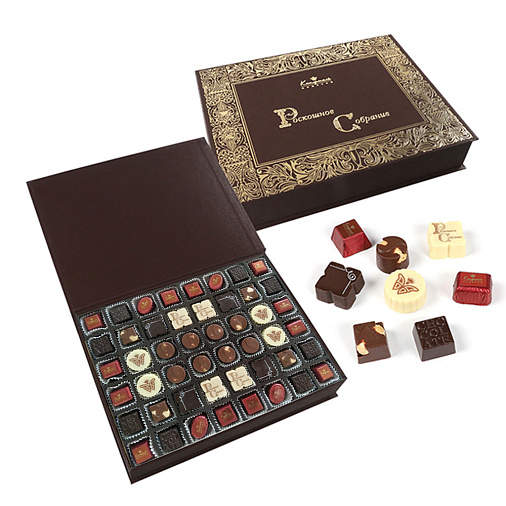 Роскошное собрание конфет ручной работы 1035г (коричневое)
