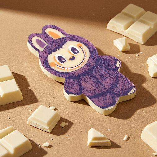 "Лабубушка" шоколад белый 18г (сиреневый декор)