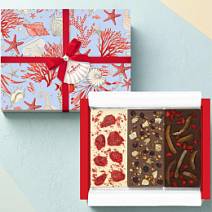 Набор шоколада 3 вкуса с добавками: горький, молочный, белый 300г