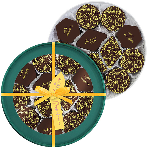 Набор суфле в горьком шоколаде (лимонное, шоколадное, кофейное) 360г