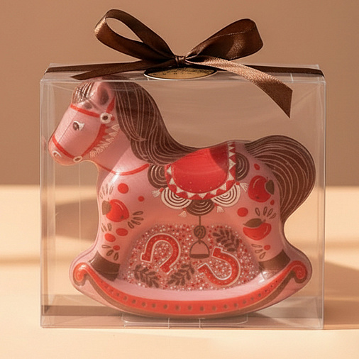"Лошадка" скульптура шоколад клубничный 140г
