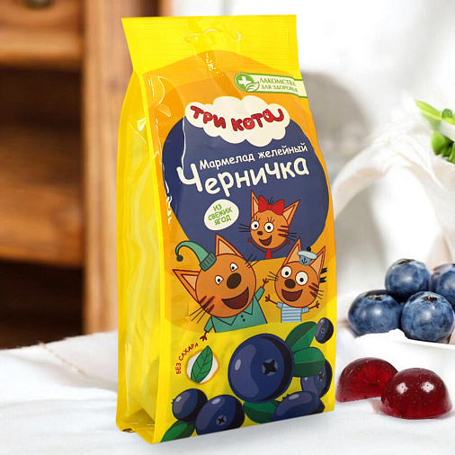 "Три кота" детский мармелад черника 105г