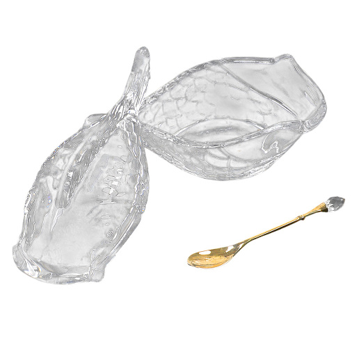 Икорница с ложкой 16*10см