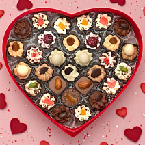 Сердце с конфетами ручной работы 340г