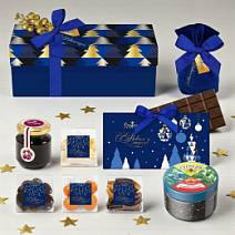 Новогодний набор: конфеты ассорти, молочный шоколад, драже, цукаты, чай, варенье 680г