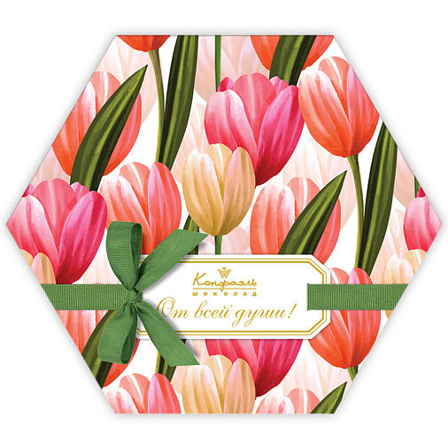 Набор суфле ванильного, кофейного и шоколадного в горьком шоколаде (тюльпаны)