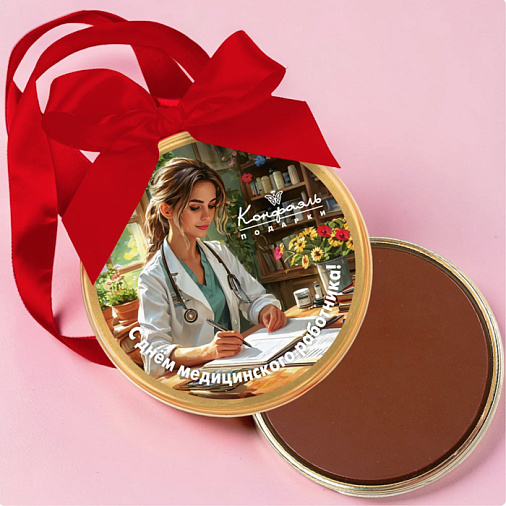 С Днём медика медаль молочный шоколад