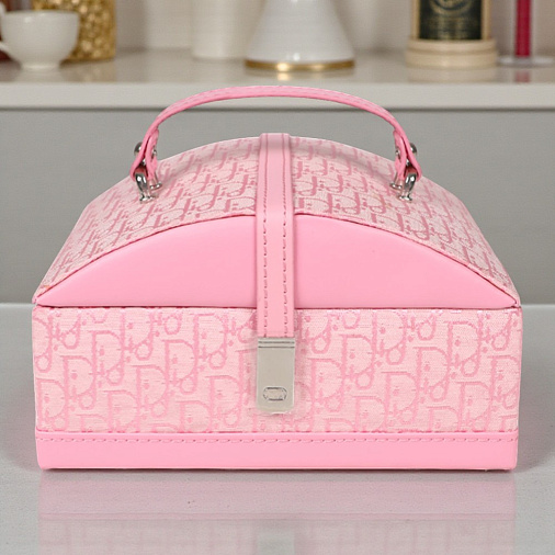 Шкатулка для украшений розовая 16х11,5х9см