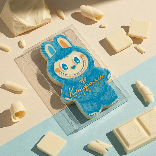 "Лабубушка" шоколад белый 18г (голубой декор)