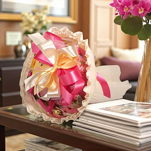 "Пусть исполняются мечты" букет из шоколада и конфет 310г