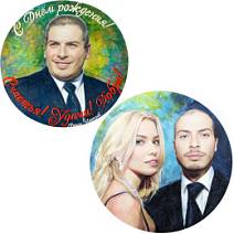 "Ваш портрет" индивидуальная медаль белый шоколад 60см