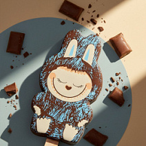 "Лабубушка" шоколад молочный на палочке (голубой декор)19г