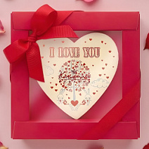 "I Love you" сердце белый шоколад 40г
