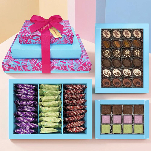 Подарочный набор: конфеты ручной работы, ассорти, двуслойные конфеты мармелад + суфле 765г