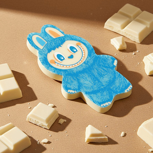 "Лабубушка" шоколад белый 18г (голубой декор)