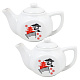 Набор чайников фарфоровых с шелкографией (2шт.)
