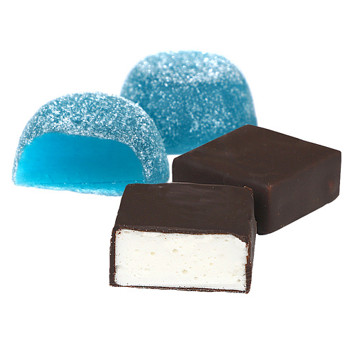 Набор шоколадных конфет и мармелада