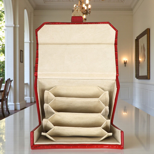 Шкатулка для украшений красная 12,5х5х10см