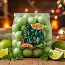 «Любимый вкус» драже гречишные шарики "Мохито" в белом шоколаде 75г