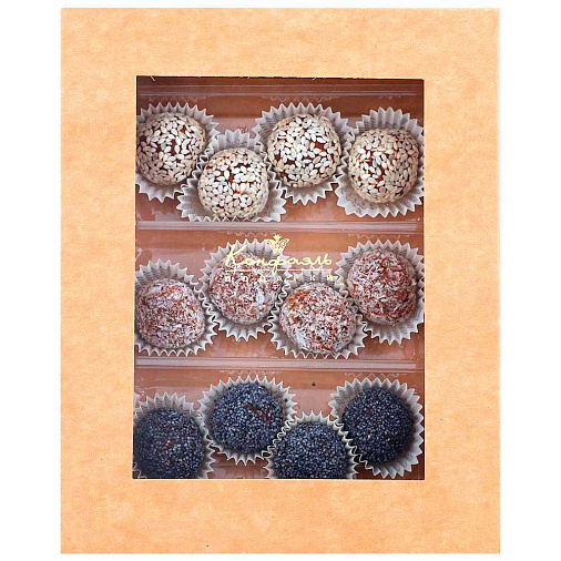 Конфеты из абрикоса с маком, кунжутом, кокосом 120г
