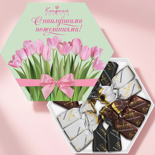 "С наилучшими пожеланиями" набор суфле ванильного, кофейного и шоколадного