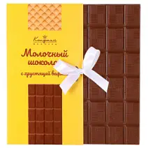 Шоколад молочный с хрустящей вафельной крошкой 60г