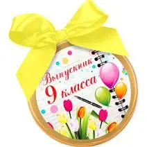 Медаль "Выпускник 9 класса" шоколад молочный 70г